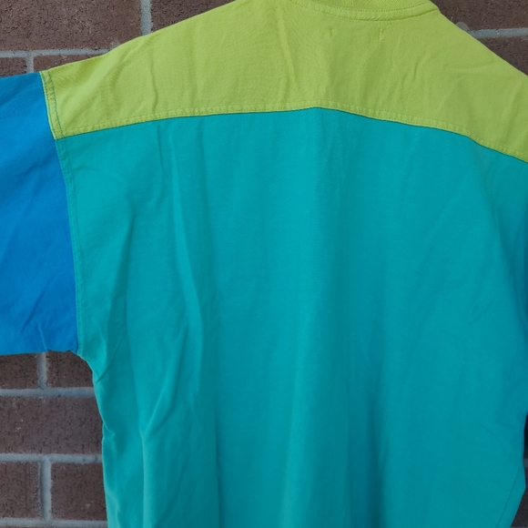 Vintage - Bugle Boy Co. - Colourblock Button Collar T-Shirt - Size M - Picture 6 of 8
